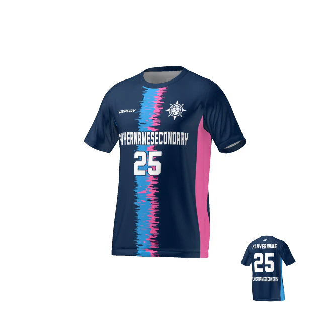 Flight Jersey Static Stripe - Navy & Pink - Image 3